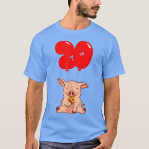 Pizza Pig - 20th Birthday - Kids Balloon Party 428 T-Shirt