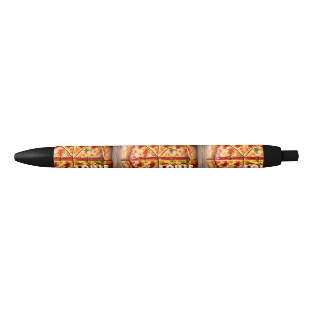 Pizza Pizzeria Design Black Ink Pen (Front)