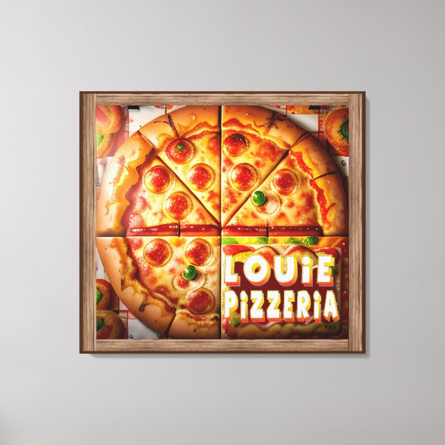 Pizza Pizzeria Design Canvas Print (Front)