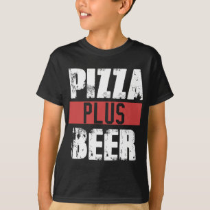 Pizza Plus Beer Fast Food Lover Alcohol Party Deli T-Shirt