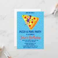 pizza pool party invitation