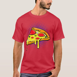 Pizza Pop Art 80s 90s 80s 90s Theme Vintage Party T-Shirt