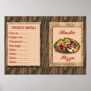 Pizza Prices Menu Poster