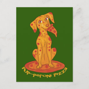 Pizza Puppy Postcard