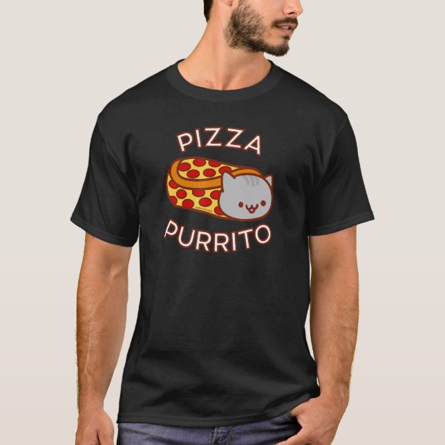 Pizza Purrito   Cat T-Shirt (Front)