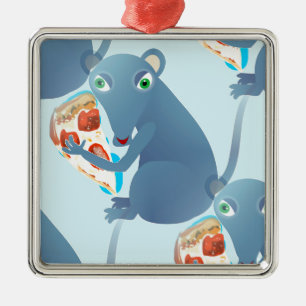 pizza rat metal tree decoration