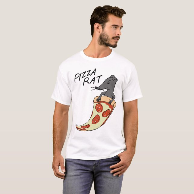Pizza Rat T-shirt Funny Pizza Lover T-shirt (Front Full)