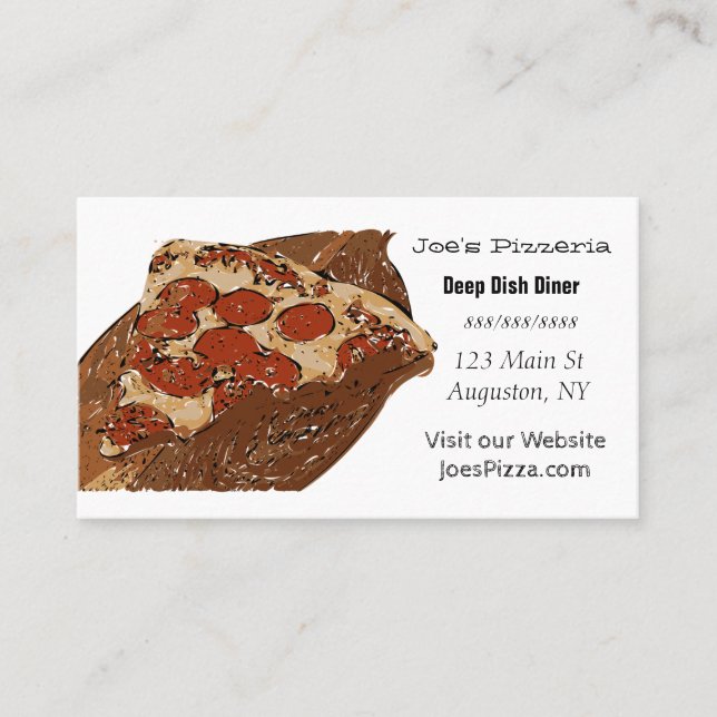 Pizza Restaurant Business Card (Front)