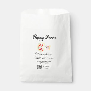 Pizza restaurant cafe pizzeria scan QR code order Favour Bags