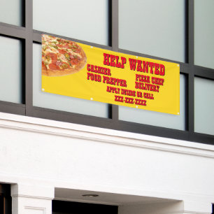 Pizza Restaurant Customise Help Wanted Jobs  Banner