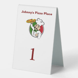 Pizza Restaurant Order Number Tent Table Signs