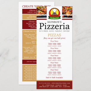 Pizza Restaurant, Pizzeria Slimline Menu