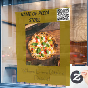 Pizza Restaurant Window Cling