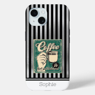 Pizza Retro Samsung iPhone 15 Case