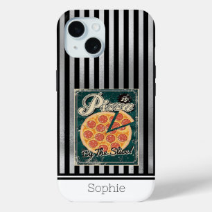 Pizza Retro Samsung iPhone 15 Case