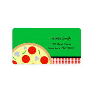 Pizza Return Address Labels