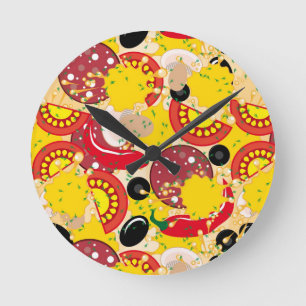 Pizza Round Clock