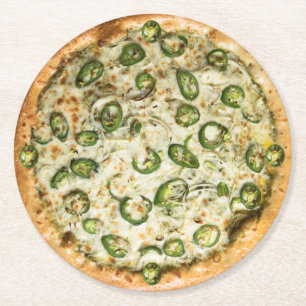 Pizza Round Paper Coaster
