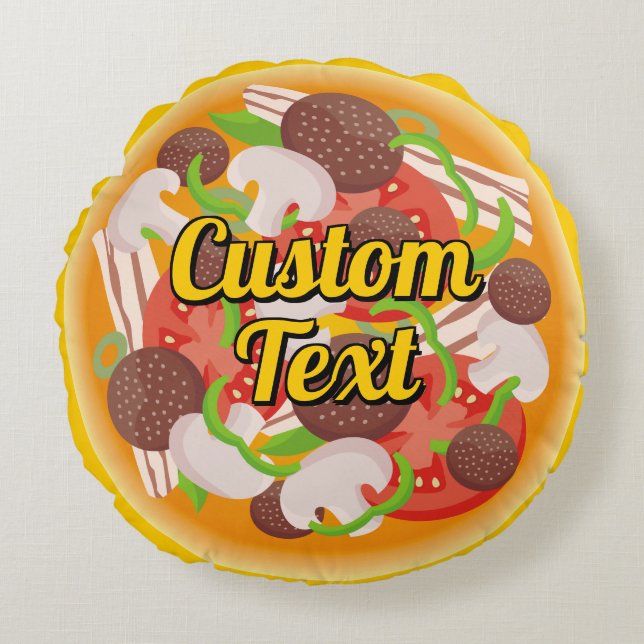Pizza Round Pillow (Front)