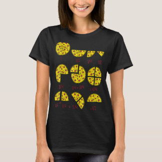 Pizza Salami Cheese Quick Math Fractions Math Teac T-Shirt