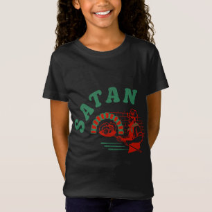Pizza Satan Occult Punk Goth Baphomet Devil Black T-Shirt