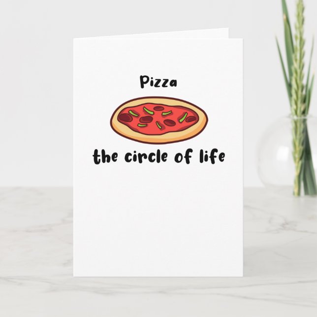 Pizza Sayings Lover Foodie Card (Front)