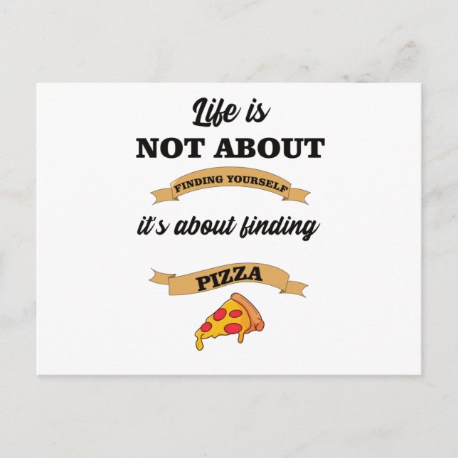 Pizza Sayings Lover Foodie Postcard (Front)