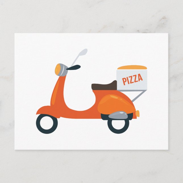 Pizza Scooter Postcard (Front)