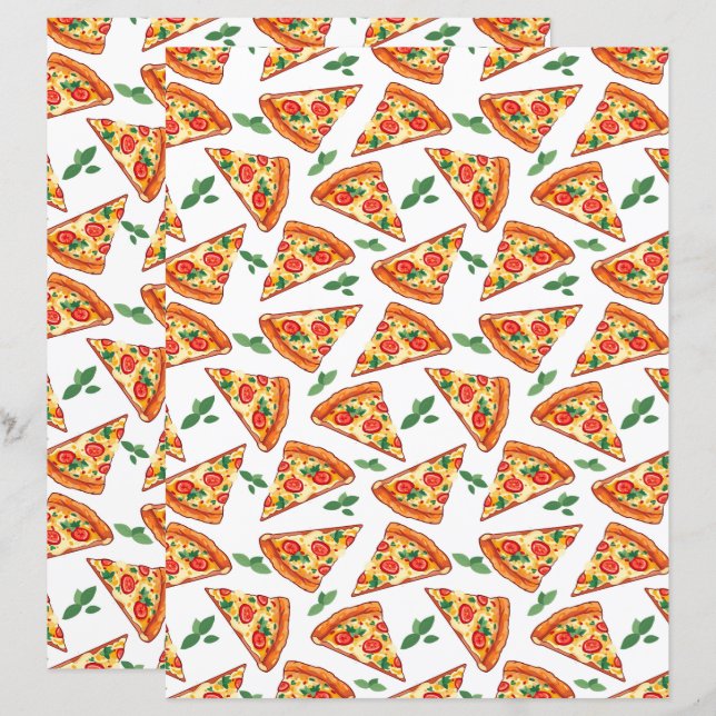 Pizza Scrapbook Paper (Front/Back)