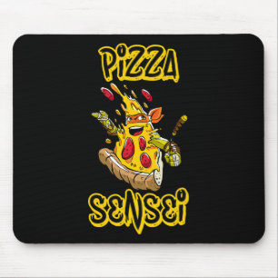 Pizza Shirt Pizza Sensei Funny Karate Pizza Lovers Mouse Mat