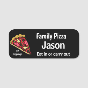 Pizza Shop Employee Magnetic Back Name Tag