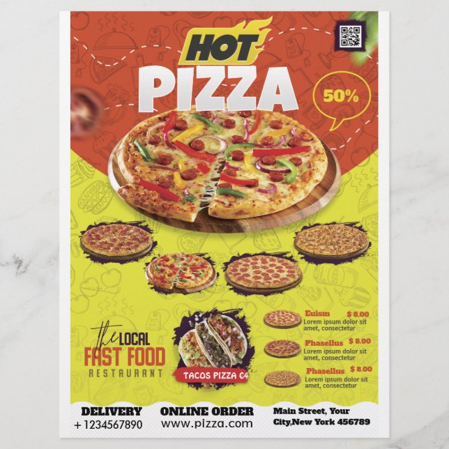 Pizza Shop Flyer Design (Front)
