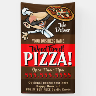 Pizza Shop Italian Promotional Banner Customisable