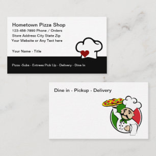 Pizza Shop Italian Restaurant Business Card