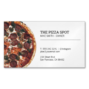 Pizza Shop Magnetic Business Card