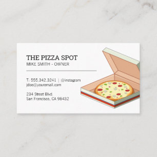 Pizza Shop   Pizza Box Business Card