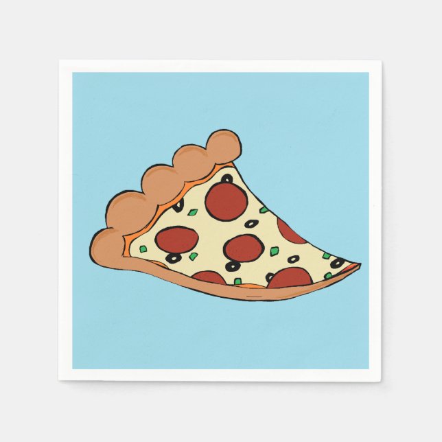 Pizza slice cocktail napkin (Front)