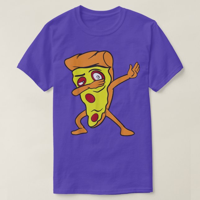 Pizza Slice Dabbing Dab Dancing 4465 T-Shirt (Design Front)
