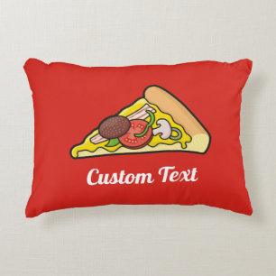 Pizza slice decorative pillow