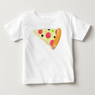 Pizza Slice Father's Day Baby White T-Shirt