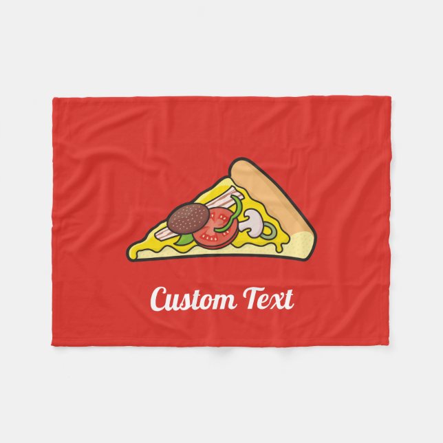Pizza Slice Fleece Blanket (Front (Horizontal))