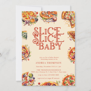 Pizza   Slice   Gender Neutral Baby Shower   Invitation
