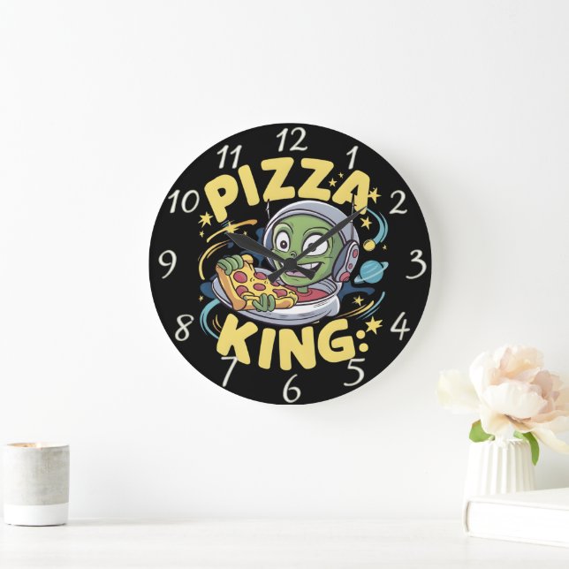 Pizza Slice Joy Large Clock (Home)