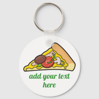 Pizza slice key ring