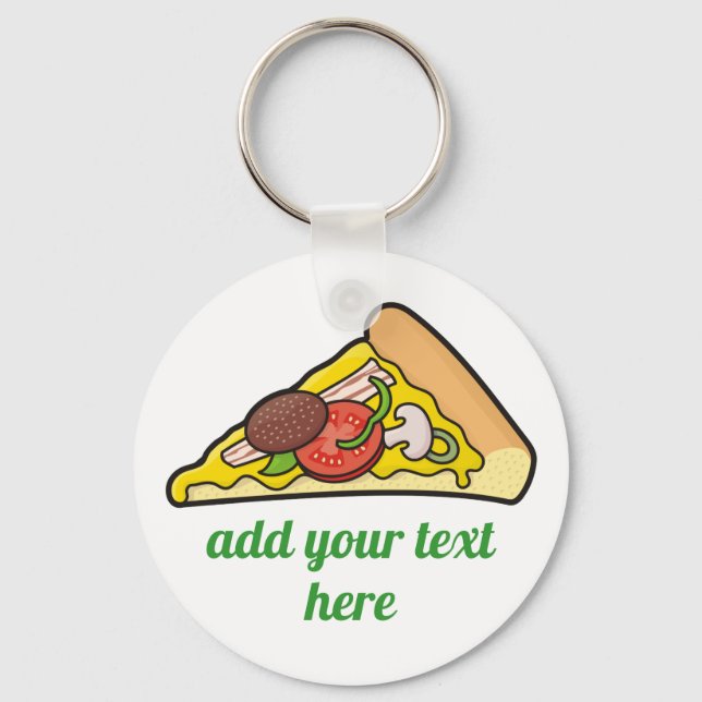 Pizza slice key ring (Front)