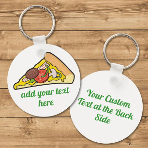 Pizza slice key ring