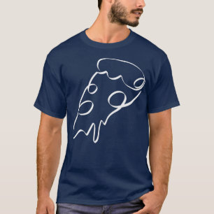Pizza Slice Line Arthungry Foodie Fungourmet Food  T-Shirt