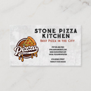 Pizza Slice Logo   Restaurant  Business Card