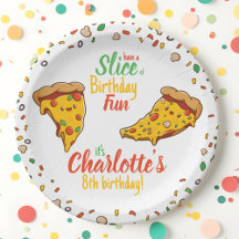 Pizza, Slice of Birthday fun, kawaii 