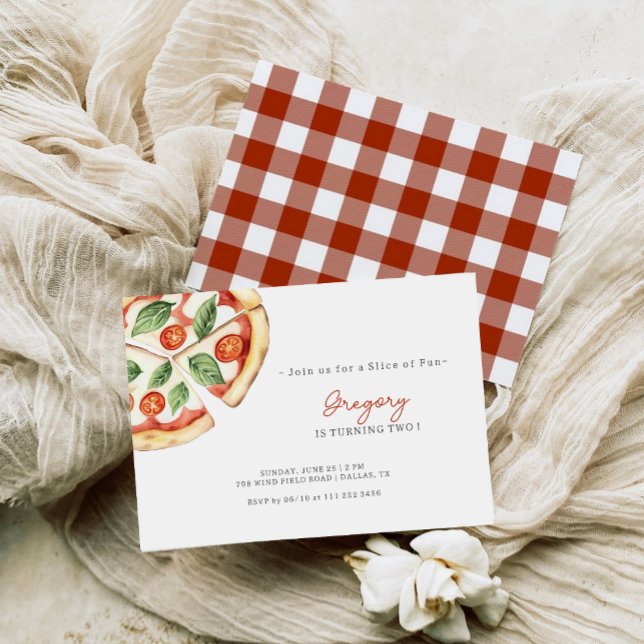 Pizza Slice of Fun Birthday Invitation (Creator Uploaded)